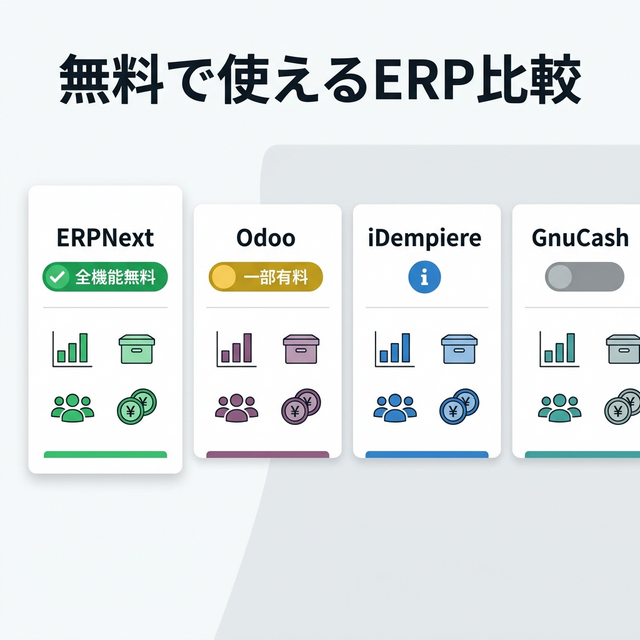 無料で使えるERP 5選を徹底比較【2026年版】