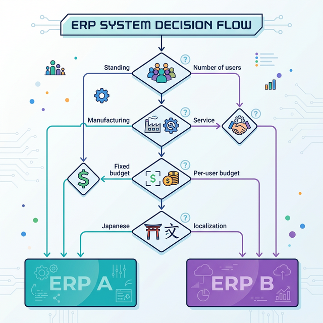 ERP選定フローチャート